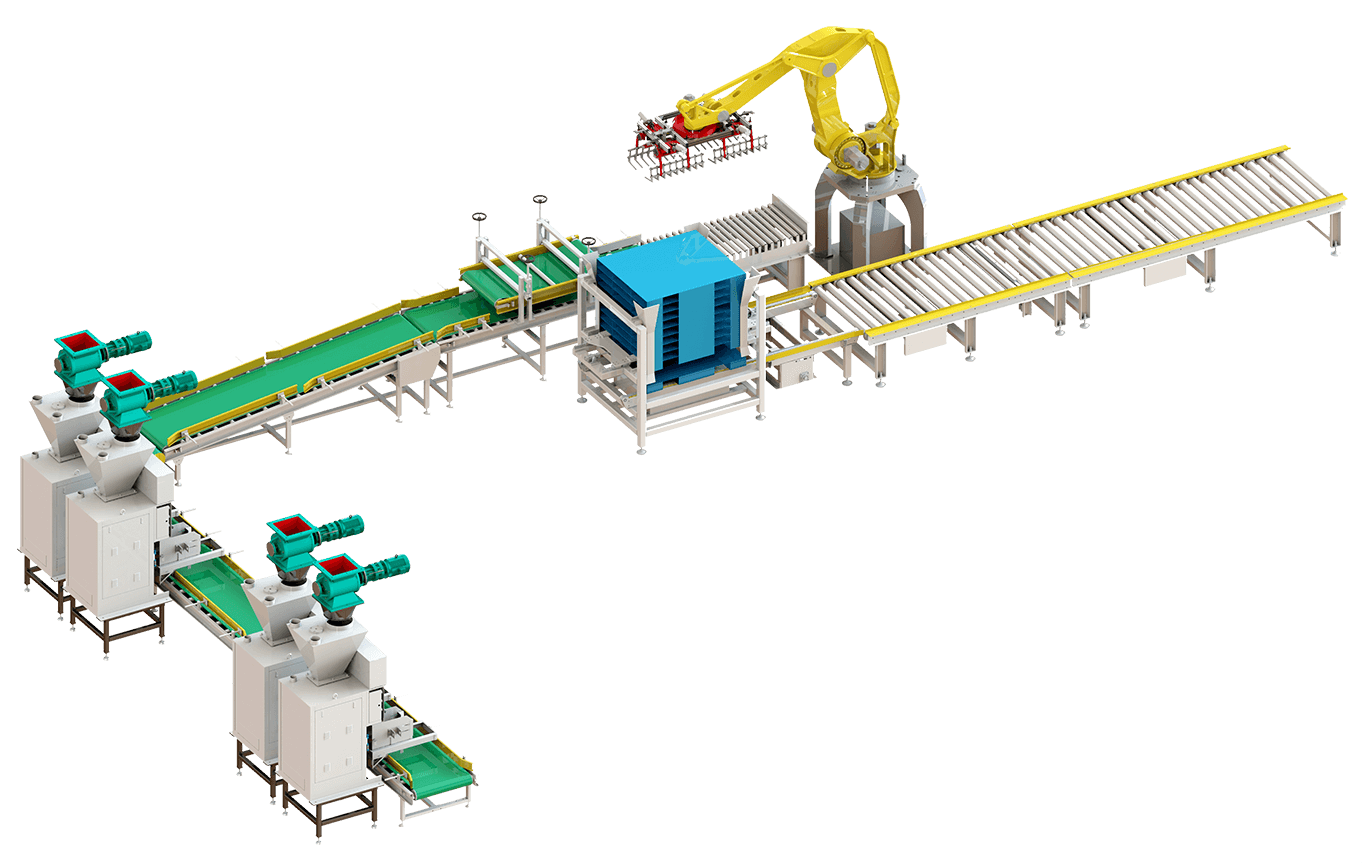 全自动包装码垛生产线