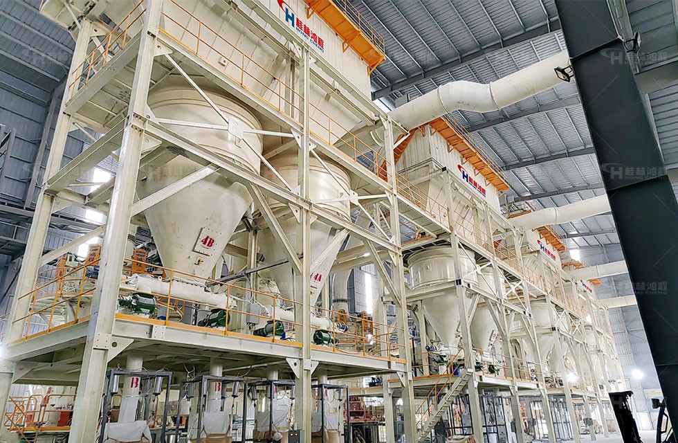 桂林鸿程HLMX1700超细立磨碳酸钙粉生产项目案例